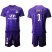 Lyon #1 Lopes Purple Goalkeeper Soccer Club Jersey