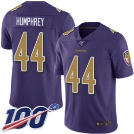 Nike Baltimore Ravens #44 Marlon Humphrey Purple Mens Stitched NFL Limited Rush 100th Season Jersey