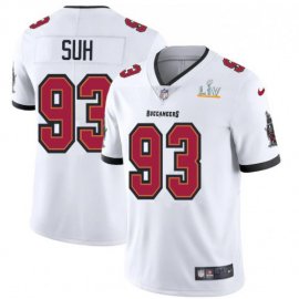 Tampa Bay Buccaneers #93 Ndamukong Suh Mens Super Bowl LV Bound Nike White Vapor Limited Jersey