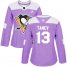 Adidas Pittsburgh Penguins #13 Brandon Tanev Purple Authentic Fights Cancer Womens Stitched NHL Jersey