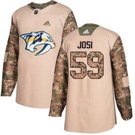 Adidas Nashville Predators #59 Roman Josi Camo Authentic 2017 Veterans Day Stitched NHL Jersey