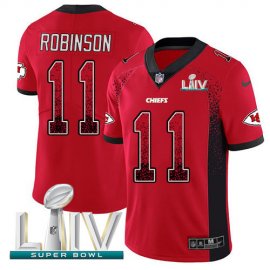 Nike Kansas City Chiefs #11 Demarcus Robinson Red Super Bowl LIV 2020 Team Color Mens Stitched NFL Limited Rush Drift Fashion Jersey