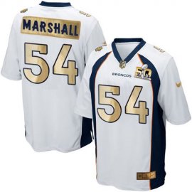 Nike Denver Broncos #54 Brandon Marshall White Mens Stitched NFL Game Super Bowl 50 Collection Jersey