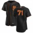 San Francisco Giants #71 Tyler Rogers Mens Nike Black Alternate 2020 Authentic Player MLB Jersey