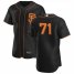 San Francisco Giants #71 Tyler Rogers Mens Nike Black Alternate 2020 Authentic Player MLB Jersey