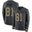 Nike Tampa Bay Buccaneers #81 Antonio Brown Anthracite Salute to Service Mens Stitched NFL Limited Therma Long Sleeve Jersey