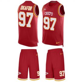 Nike Kansas City Chiefs #97 Alex Okafor Red Team Color Mens Stitched NFL Limited Tank Top Suit Jersey
