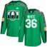 Adidas Ottawa Senators #36 Colin White adidas Green St. Patricks Day Authentic Practice Stitched NHL Jersey