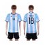 Argentina #18 Lamela Home Soccer Country Jersey