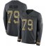 Nike Tennessee Titans #79 Isaiah Wilson Anthracite Salute to Service Mens Stitched NFL Limited Therma Long Sleeve Jersey