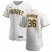 San Diego Padres #36 Pierce Johnson Mens Nike White Brown Home 2020 Authentic Player Jersey