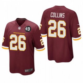 Washington Football Team #26 Landon Collins Mens Nike Burgundy Bobby Mitchell Uniform Patch NFL Game Jersey