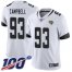 Nike Jacksonville Jaguars #93 Calais Campbell White Mens Stitched NFL 100th Season Vapor Limited Jersey