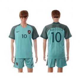 Portugal #10 Rui Costa Away Soccer Country Jersey