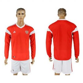 Russia Blank Red Home Long Sleeves Soccer Country Jersey