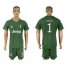 Juventus #1 Buffon Green Goalkeeper Soccer Club Jersey