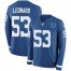 Nike Indianapolis Colts #53 Darius Leonard Royal Blue Team Color Mens Stitched NFL Limited Therma Long Sleeve Jersey