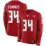 Nike Tampa Bay Buccaneers #34 Mike Edwards Red Team Color Mens Stitched NFL Limited Therma Long Sleeve Jersey
