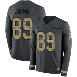 Nike Dallas Cowboys #89 Blake Jarwin Anthracite Salute to Service Youth Stitched NFL Limited Therma Long Sleeve Jersey