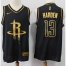 Rockets #13 James Harden Black/Gold Basketball Swingman Limited Edition Jersey