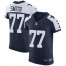 Nike Dallas Cowboys #77 Tyron Smith Navy Blue Thanksgiving Mens Stitched NFL Vapor Untouchable Throwback Elite Jersey