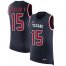 Nike Houston Texans #15 Will Fuller V Navy Blue Team Color Mens Stitched NFL Limited Rush Tank Top Jersey