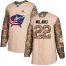 Adidas Columbus Blue Jackets #22 Sonny Milano Camo Authentic 2017 Veterans Day Stitched NHL Jersey