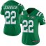 Nike New York Jets #22 Trumaine Johnson Green Womens Stitched NFL Limited Rush Jersey
