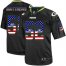 Nike Green Bay Packers #52 Clay Matthews Black Mens Stitched NFL Elite USA Flag Fashion Jersey