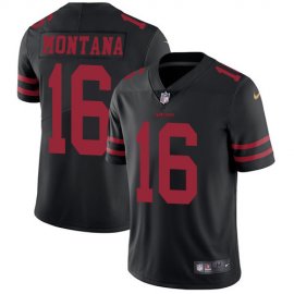 Nike San Francisco 49ers #16 Joe Montana Black Alternate Mens Stitched NFL Vapor Untouchable Limited Jersey