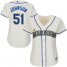 Seattle Mariners #51 Randy Johnson Cream Alternate Womens Stitched MLB Jersey