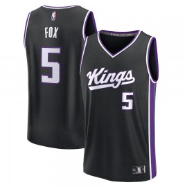 De'Aaron Fox Sacramento Kings Fanatics Branded 2023/24 Fast Break Replica Jersey – Icon Edition – Black