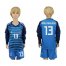 Spain #13 Arrizabalaga Blue Long Sleeves Goalkeeper Kid Soccer Country Jersey
