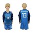 Spain #13 Arrizabalaga Blue Long Sleeves Goalkeeper Kid Soccer Country Jersey
