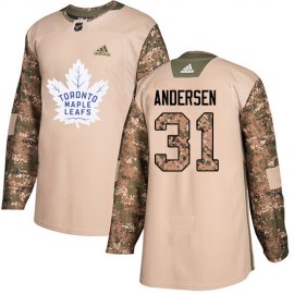 Adidas Toronto Maple Leafs #31 Frederik Andersen Camo Authentic 2017 Veterans Day Stitched NHL Jersey