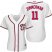 Washington Nationals #11 Ryan Zimmerman White Home Womens Stitched MLB Jersey