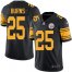 Nike Pittsburgh Steelers #25 Artie Burns Black Mens Stitched NFL Limited Rush Jersey