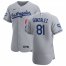 Los Angeles Dodgers #81 Victor Gonzalez Mens Nike Gray Road 2020 World Series Champions Authentic Team MLB Jersey