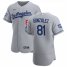Los Angeles Dodgers #81 Victor Gonzalez Mens Nike Gray Road 2020 World Series Champions Authentic Team MLB Jersey