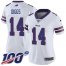 Nike Buffalo Bills #14 Stefon Diggs White Womens Stitched NFL 100th Season Vapor Untouchable Limited Jersey