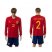 Spain #2 Azpilicueta Red Home Long Sleeves Soccer Country Jersey