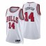 Nike Chicago Bulls #14 Stanley Johnson White Mens 2021-22 NBA 75th Anniversary Diamond Swingman Jersey – Association Edition Mens