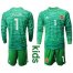 Spain #1 Casillas Green Long Sleeves Goalkeeper Kid Soccer Country Jersey