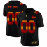 Kansas City Chiefs Custom Mens Black Nike Red Orange Stripe Vapor Limited NFL Jersey