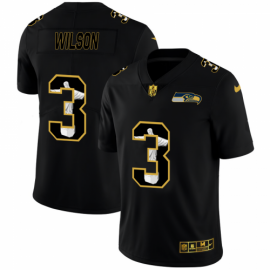 Seattle Seahawks #3 Russell Wilson Mens Nike Carbon Black Vapor Cristo Redentor Limited NFL Jersey