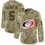 Adidas Carolina Hurricanes #5 Noah Hanifin Camo Authentic Stitched NHL Jersey