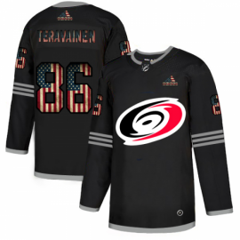 Carolina Hurricanes #86 Teuvo Teravainen Adidas Mens Black USA Flag Limited NHL Jersey