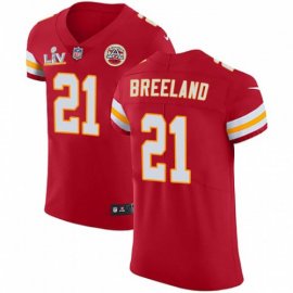 Nike Kansas City Chiefs #21 Bashaud Breeland Red Team Color Mens Super Bowl LV Bound Stitched NFL Vapor Untouchable Elite Jersey