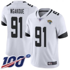 Nike Jacksonville Jaguars #91 Yannick Ngakoue White Mens Stitched NFL 100th Season Vapor Limited Jersey
