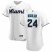 Miami Marlins #24 Jesus Aguilar Mens Nike White Home 2020 Authentic Player MLB Jersey